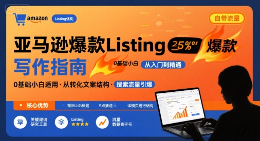亚马逊爆款Listing写作方法，亚马逊0基础小白也能写爆款自带流量的Listing-zhichuangquan