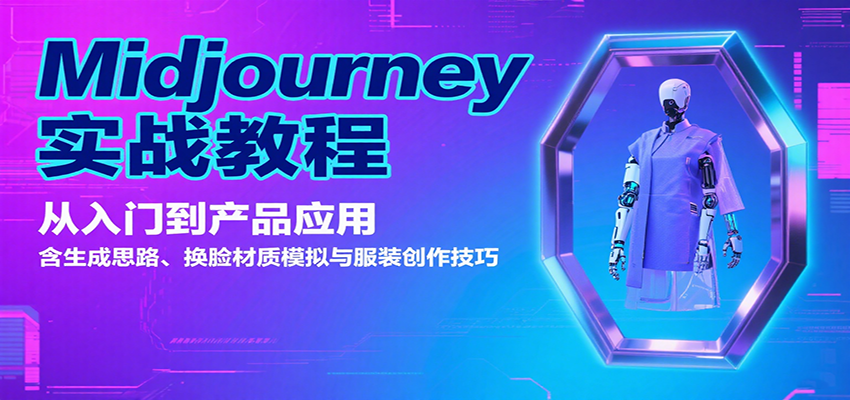 Midjourney实战教程：从入门到产品应用，含生成思路、换脸材质模拟与服装创作技巧-zhichuangquan