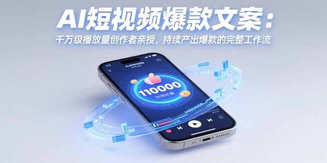 AI短视频爆款文案：千万级播放量创作者亲授，持续产出爆款的完整工作流-zhichuangquan