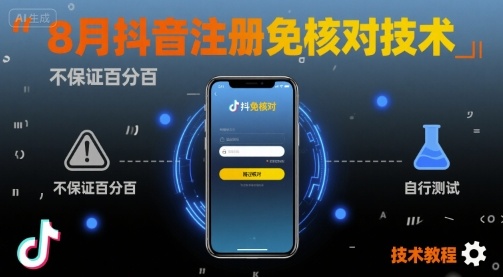 8月抖音注册免核对技术，不保证百分百，自测-zhichuangquan