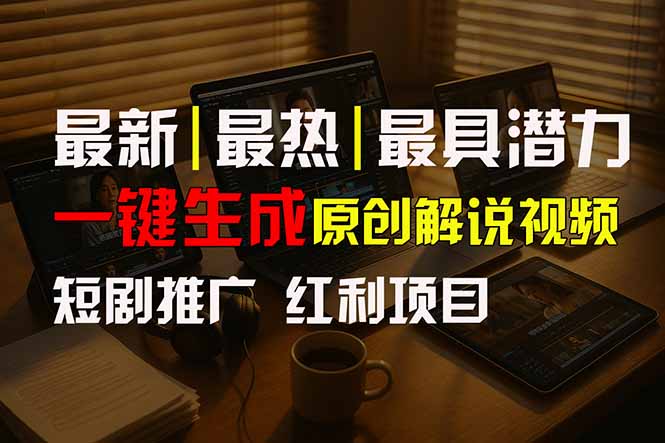 短剧推广新思路，AI一键生成原创解说视频，10分钟产出100条，30天赚了5.5w-zhichuangquan