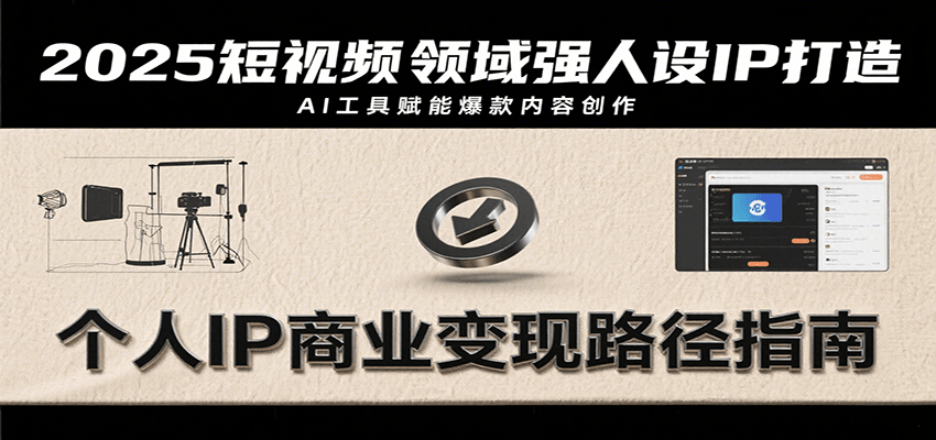 2025短视频领域强人设IP打造，结合爆款案例与AI工具应用，从个人出镜到商业成交转化-zhichuangquan