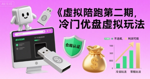 虚拟陪跑第二期，冷门优盘虚拟玩法，不违规，利润可观-zhichuangquan