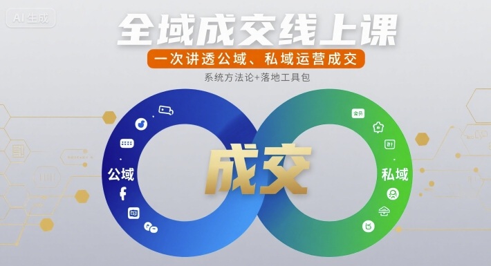 全域成交线上课，一次讲透公域、私域运营成交-zhichuangquan