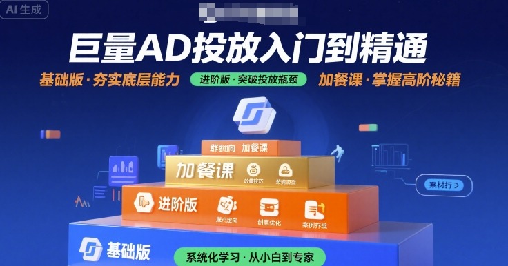 巨量AD投放入门到精通，基础版+进阶版+加餐课-zhichuangquan