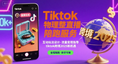 Tiktok物理整蛊直播陪跑服务-tiktok跨境2025-zhichuangquan
