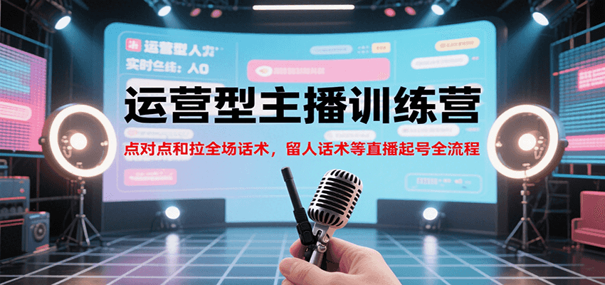 运营型主播训练营，点对点和拉全场话术，留人话术等直播起号全流程(更新8月)-zhichuangquan