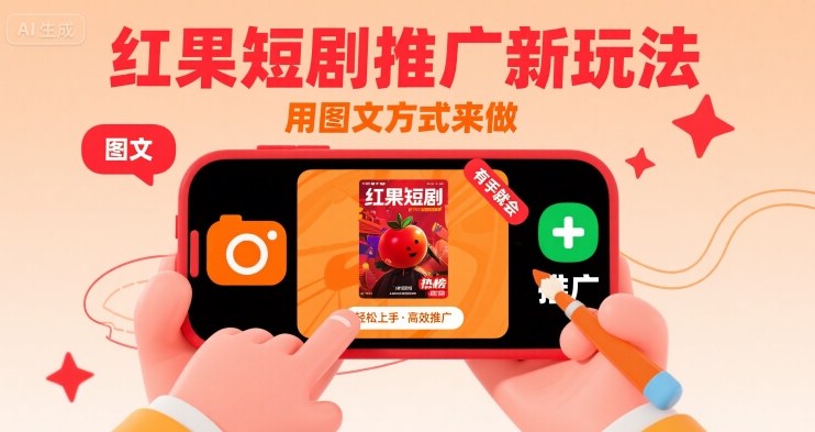 红果短剧推广新玩法，用图文方式来做，有手就会-zhichuangquan