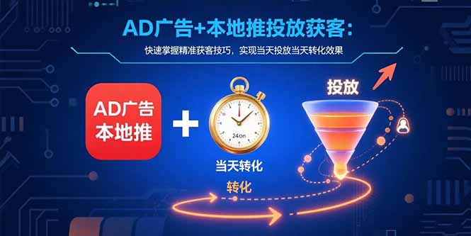 AD广告+本地推投放获客：快速掌握精准获客技巧，实现当天投放当天转化效果-zhichuangquan