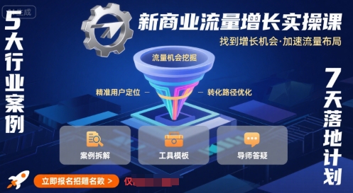 新商业流量增长实操课，找到增长机会，加速流量布局-zhichuangquan