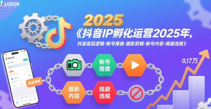 抖音IP孵化运营2025年，抖音底层逻辑-账号搭建-摄影剪辑-账号内容-规避违规-zhichuangquan