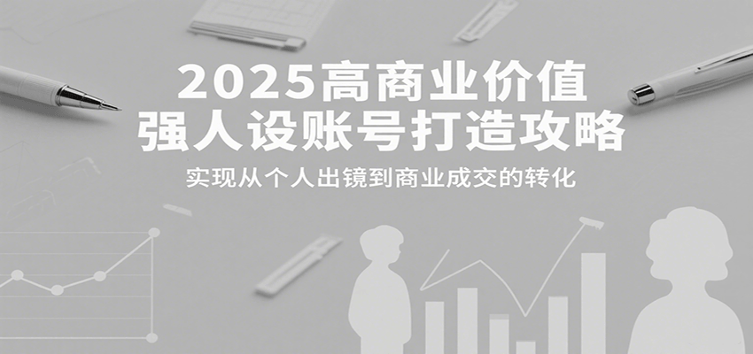 2025高商业价值强人设账号打造攻略，实现从个人出镜到商业成交的转化-zhichuangquan