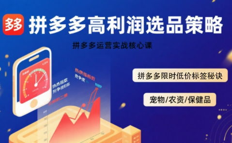 久号老师·拼多多选品暴利技术实战课-zhichuangquan