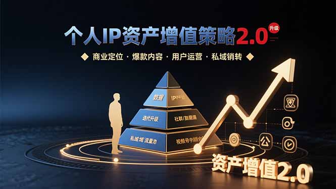 个人IP资产增值策略2.0 拆解商业定位/爆款内容/用户运营/私域销转四大模块-zhichuangquan