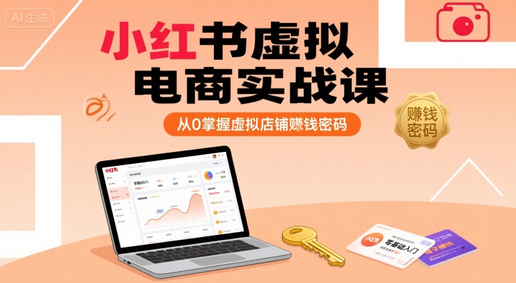 小红书虚拟电商实战课，从0掌握虚拟店铺賺钱密码-zhichuangquan