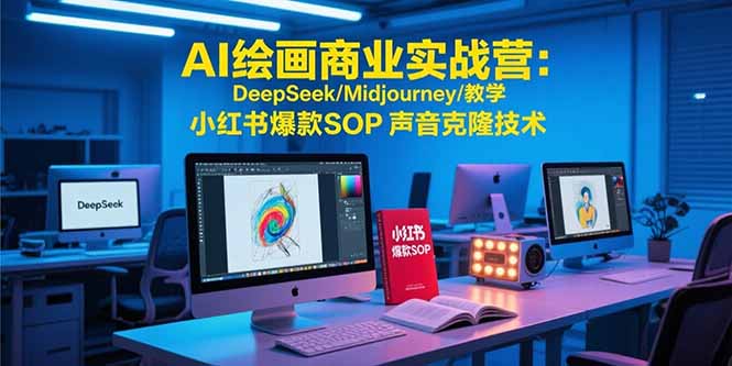 AI绘画商业实战营：DeepSeek/Midjourney/教学 小红书爆款SOP 声音克隆技术-zhichuangquan