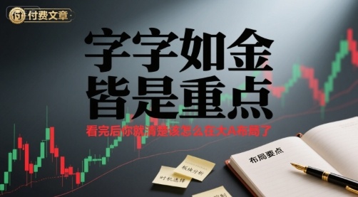 付费文章：字字如金 皆是重点， 看完后 你就清楚该怎么在大A布局了-zhichuangquan
