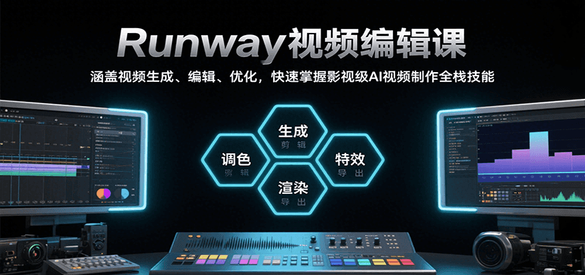 Runway视频编辑课，涵盖视频生成、编辑、优化，快速掌握影视级AI视频制作全栈技能-zhichuangquan