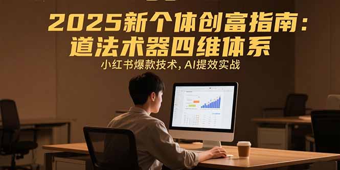 2025新个体创富指南：道法术器四维体系，小红书爆款技术，AI提效实战-zhichuangquan