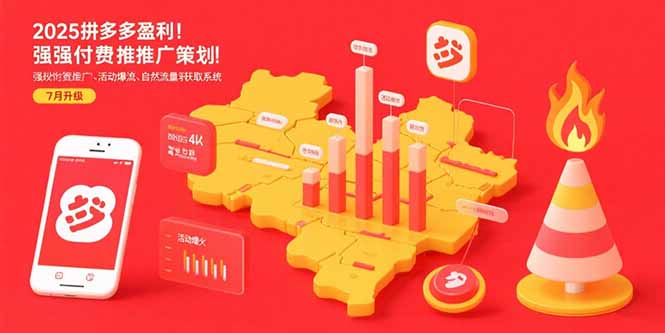 2025拼多多盈利地图：强付费推广策略/活动爆流/自然流量获取系统(7月更新-zhichuangquan