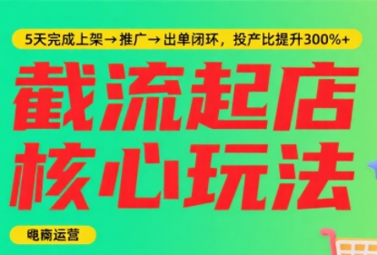 淘宝截流快速起店玩法，掌握暴力快速起店的流程-zhichuangquan