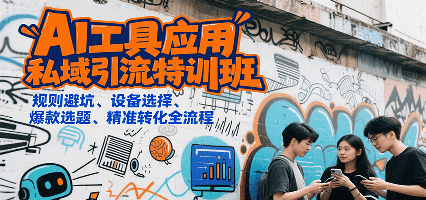 AI工具应用私域引流特训班，规则避坑、设备选择、爆款选题、精准转化全流程-zhichuangquan