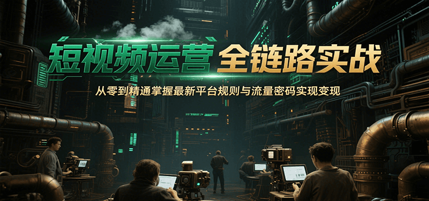 短视频运营全链路实战，从零到精通掌握最新平台规则与流量密码实现变现-zhichuangquan