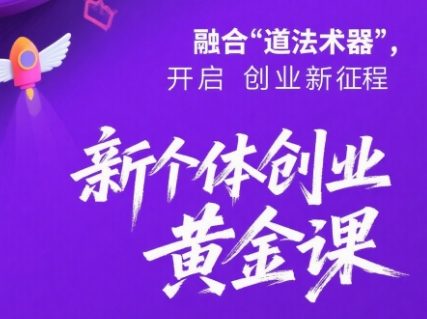 新个体创业黄金课：道法术器四维抢占2025红利-zhichuangquan