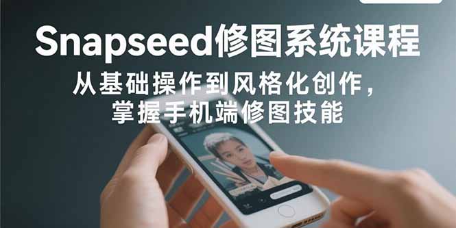 Snapseed修图系统课程：从基础操作到风格化创作，掌握手机端修图技能-zhichuangquan