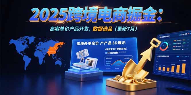 2025跨境电商掘金：蓝海市场定位，高客单价产品开发，数据选品(更新7月-zhichuangquan