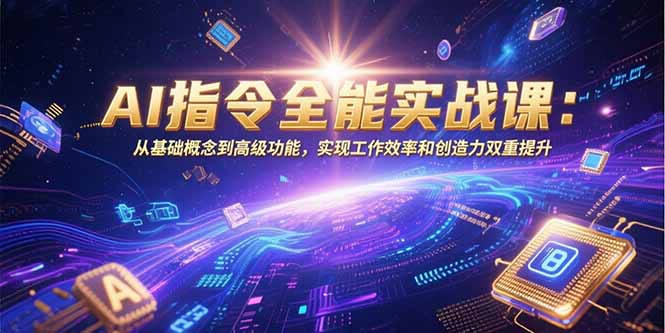 AI指令全能实战课：从基础概念到高级功能，实现工作效率和创造力双重提升-zhichuangquan