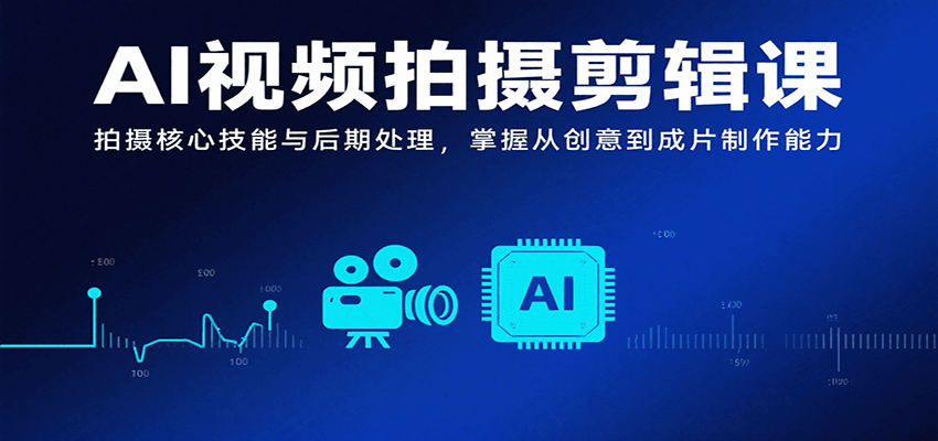 AI视频拍摄剪辑课，拍摄核心技能与后期处理，掌握从创意到成片制作能力-zhichuangquan