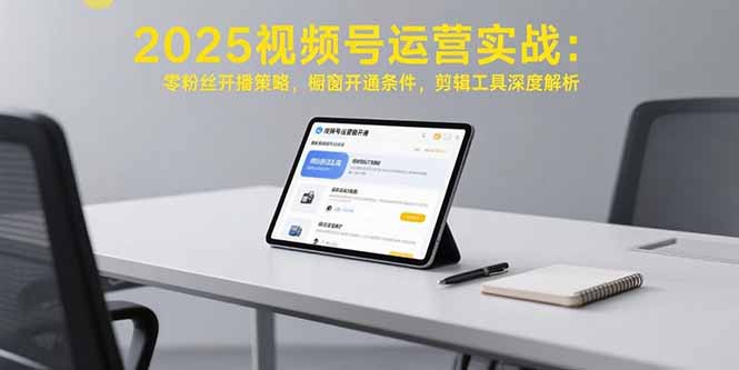 2025视频号运营实战：零粉丝开播策略，橱窗开通条件，剪辑工具深度解析-zhichuangquan