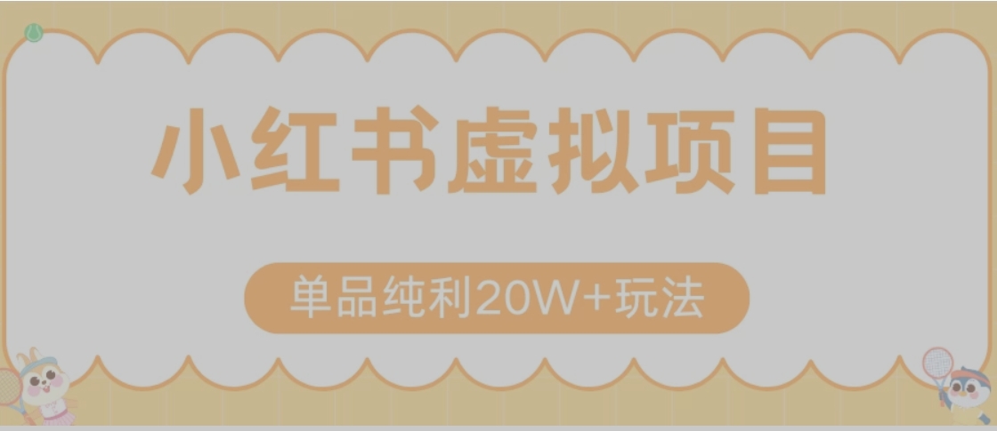 小红书卖虚拟产品，单品纯利20W+玩法分享（节系列课程）-zhichuangquan