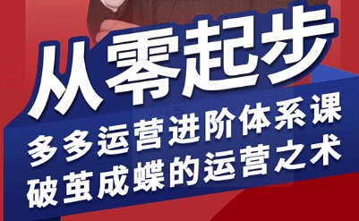 拼多多运营进阶系统课，从零起步，多多运营进阶体系课，破茧成蝶的运营之术-zhichuangquan