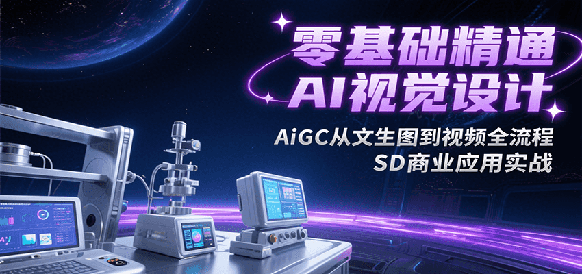 零基础精通AI视觉设计，AiGC从文生图到视频全流程，SD商业应用实战-zhichuangquan
