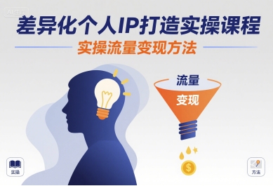 差异化个人IP打造实操课程，实操流量变现方法-zhichuangquan