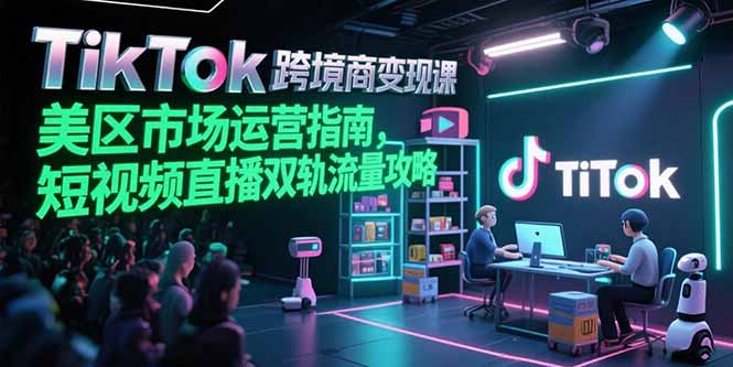 TikTok跨境电商变现课，美区市场运营指南，短视频直播双轨流量攻略-zhichuangquan