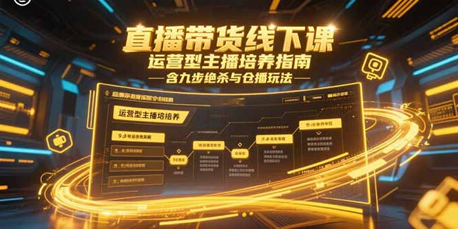 直播带货线下课，运营型主播培养指南，含九步绝杀与仓播玩法-zhichuangquan