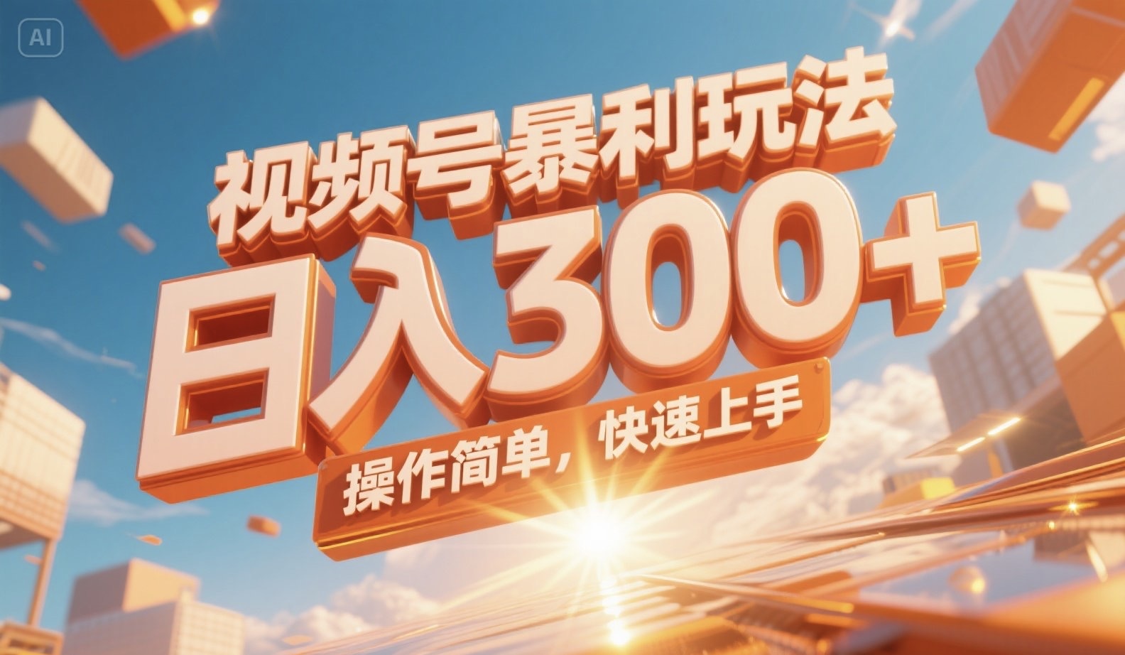 视频号暴利玩法，日入300+，操作简单，快速上手。-zhichuangquan