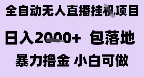 最新全自动抖音无人直播挂G项目，日入2k+ 包落地暴力撸金，小白可做【揭秘】-zhichuangquan