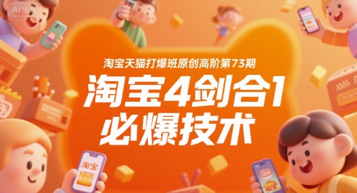 淘宝天猫打爆班原创高阶第73期，淘宝4剑合1必爆技术-zhichuangquan