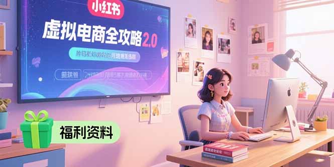 虚拟电商全攻略2.0，开店选品实操流程，账号定位、货源发布、笔记发布技巧-zhichuangquan