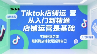 Tiktok店铺运营从入门到精通，店铺运营是基础，不懂运营店铺，瞎折腾店铺就是折腾自己-zhichuangquan