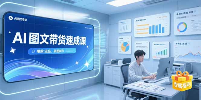 AI图文带货速成课，养号引流秘籍，爆款选品策略，美图制作全流程-zhichuangquan