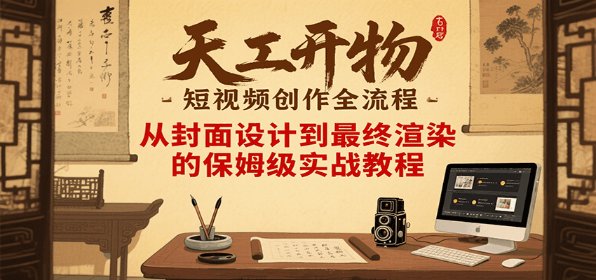 天工开物短视频创作全流程，从封面设计到最终渲染的保姆级实战教程-zhichuangquan