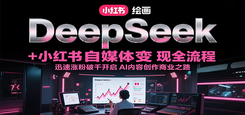 DeepSeek绘画+小红书自媒体变现全流程，迅速涨粉破千开启AI内容创作商业之路-zhichuangquan