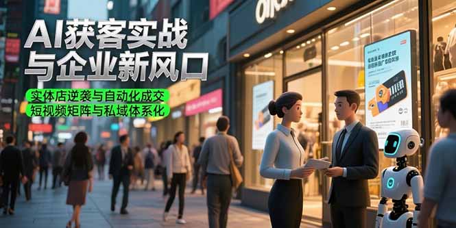 AI获客实战与企业新风口，实体店逆袭与自动化成交 短视频矩阵与私域体系化-zhichuangquan
