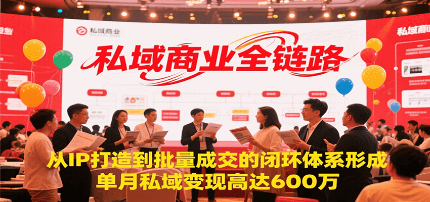 私域商业全链路，从IP打造到批量成交的闭环体系形成，单月私域变现600万-zhichuangquan