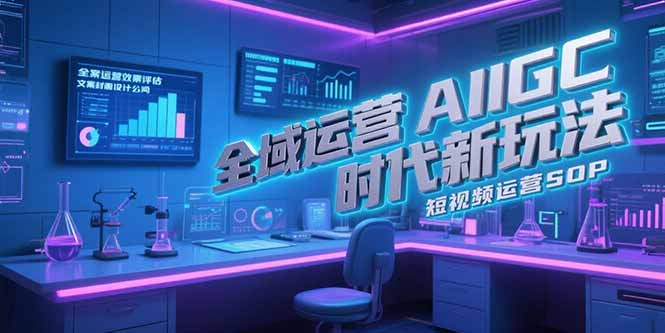 全域运营AIGC时代新玩法，文案封面设计公式，短视频运营SOP-zhichuangquan